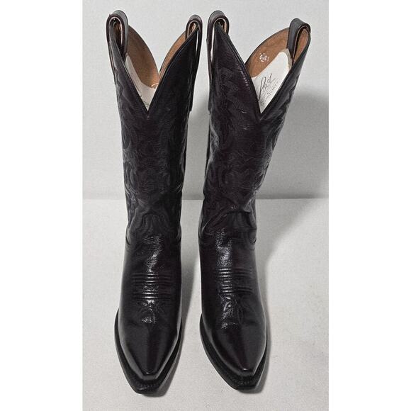 Dan Post Milwaukee Men\'s Size 6.5 Black Cherry Leather Western Boots Snip Toe main image 11